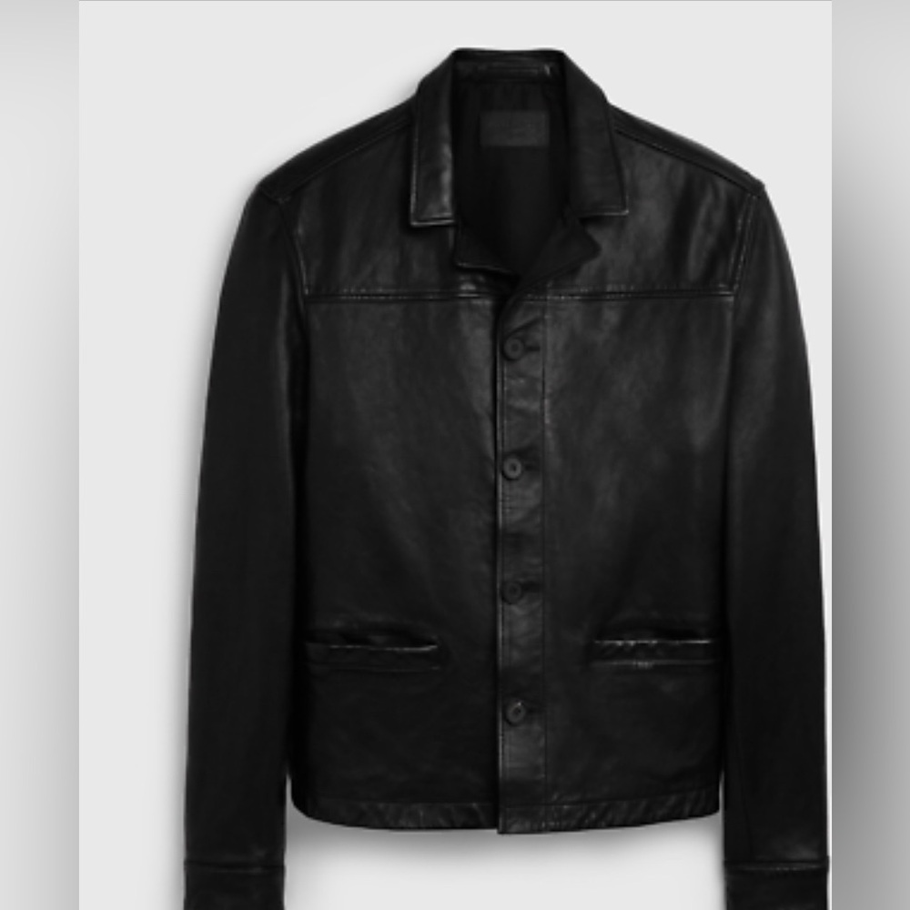 AllSaints Lyme Leather Jacket Medium